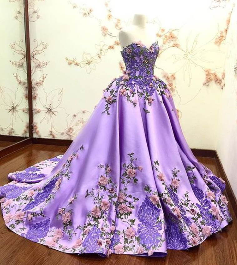 Purple Prom Dresses, 2021 Prom Dresses, Lace Prom Dresses, Embroidery Prom Dresses, Flowers Prom Dresses, Evening Dresses, Satin Prom Dresses,