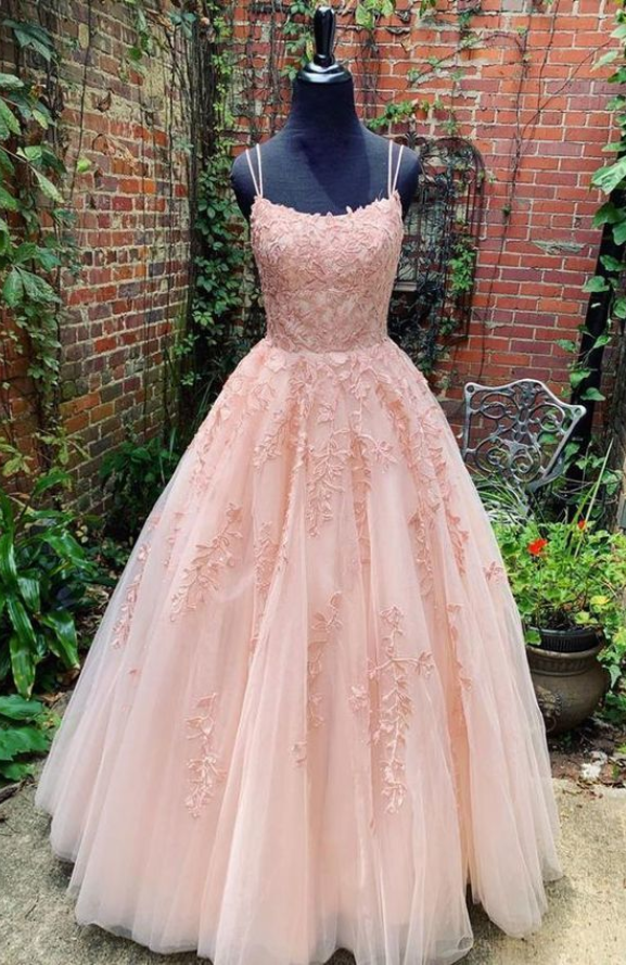 Pink Prom Dresses , 2020 Lace Evening Dresses, Ball Gown Formal Dresses, Lace Evening Dresses, Ball Gown Evening Dresses, Party Dresses, Sexy
