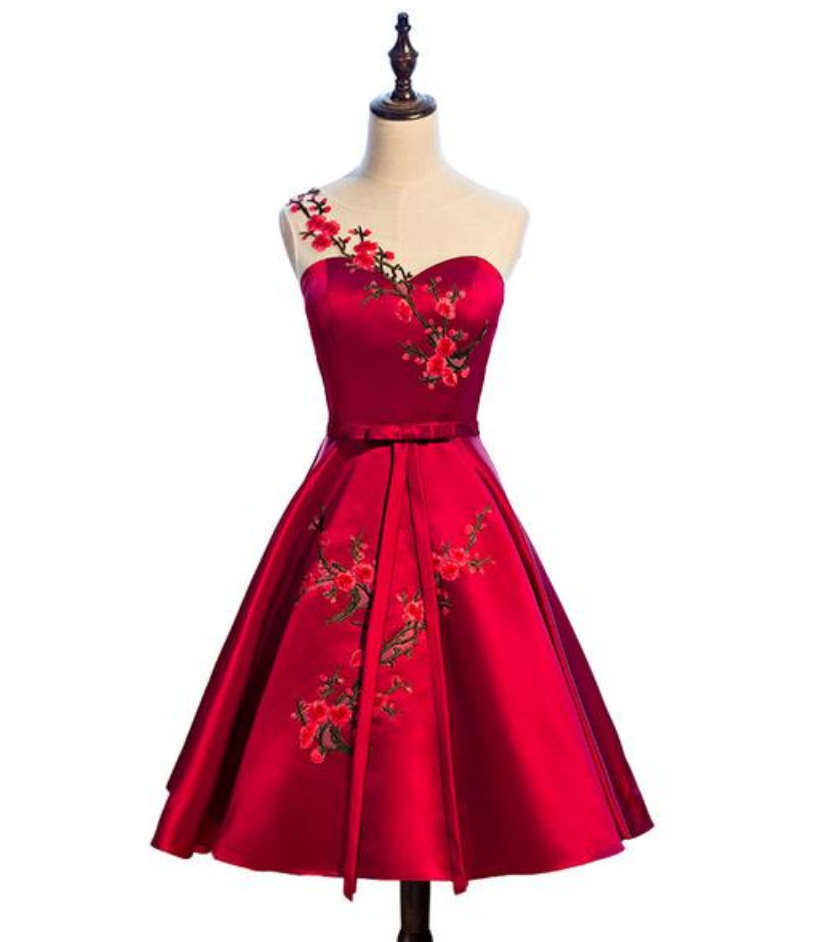 Homecoming Dresses Satin Short Formal Dresses, Lovely Party Dresses, Cute Party Dress