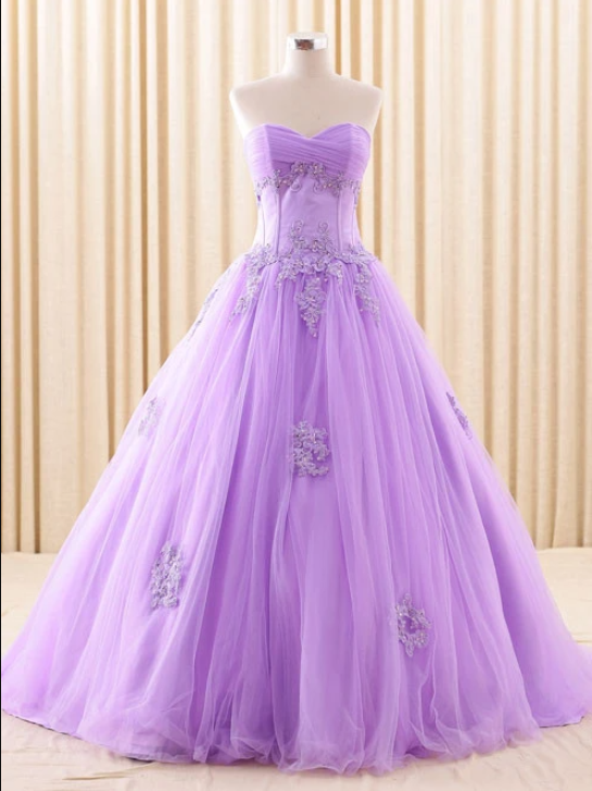 strapless open back dress Lilac Leaf Lace Homecoming Dress – DressesTailor main image 0