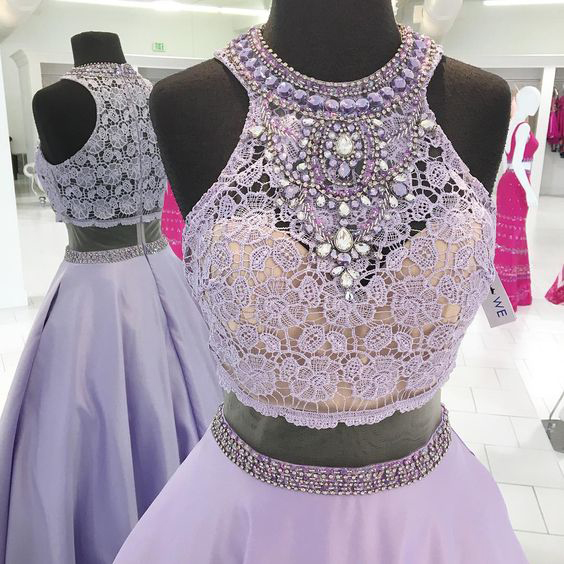 Lace Bodice Taffeta Skirt Lavender Prom Dresses, Design Prom 2017 Dresses,senior Prom Formal Gowns