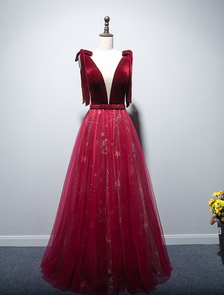 Prom Dresses Velvet Temperament Sexy Backless Engagement Wedding Toast Party Dress