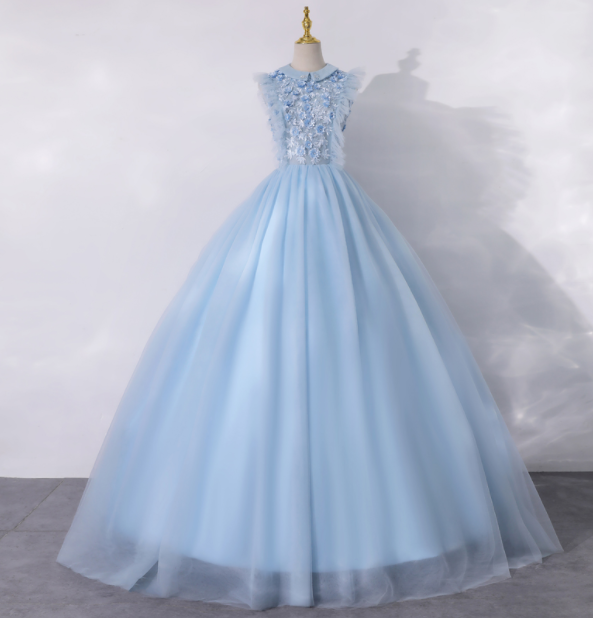 Color Wedding Dress With Fluffy Skirt Length