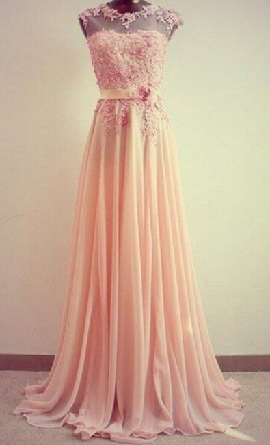 Lace Prom Dress, Peach Prom Dress, Long Prom Dress, Elegant Prom Dress, Prom Dress, Pretty Prom Dress, Dress For Prom
