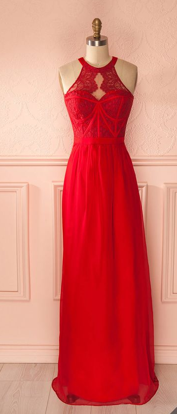 Red Prom Dresses,charming Evening Dress, Prom Gowns,lace Prom Dresses, Prom Gowns,red Evening Gown,backless Party Dresses