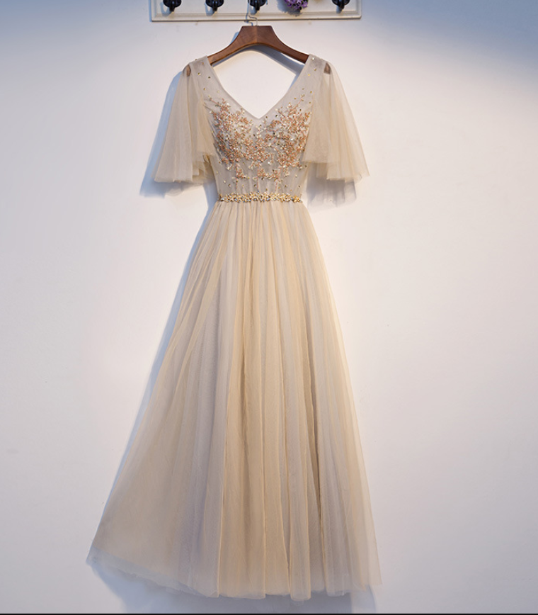 Style, V-neck Bridesmaids Dress, Slim And Long Birthday Party Dress, Fairy Temperament Evening Dress,custom Made