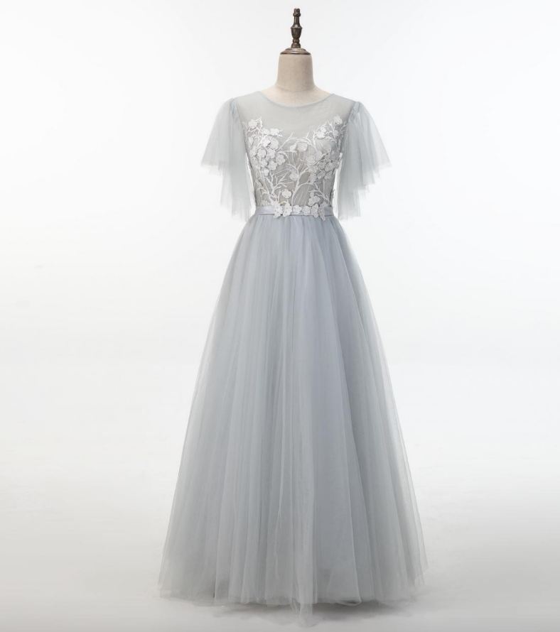 Lotus Sleeve, Hand Embroidered, Floor Lace Wedding Dress, Bridesmaid Dresses,custom Made