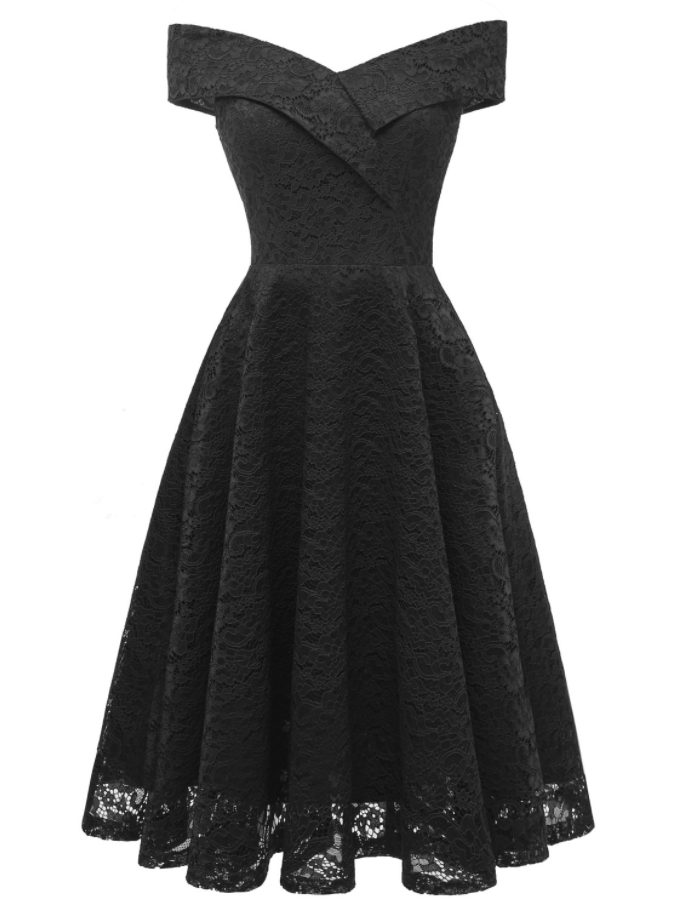 Homecoming Dresses, Women's Front And Back Deep V-neck Lace Sexy Dress