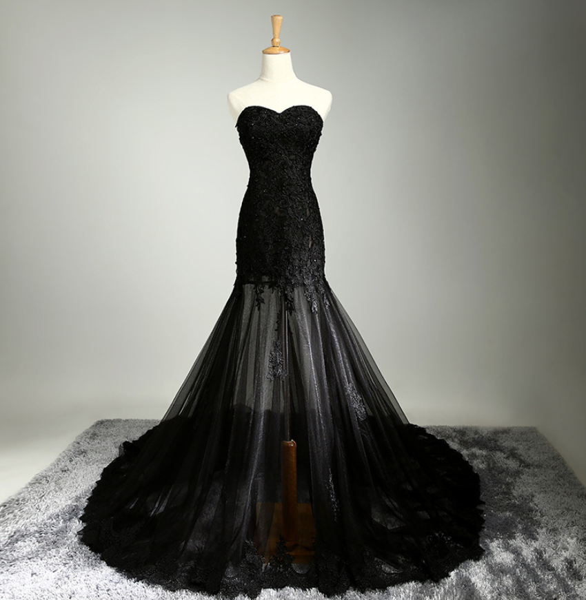 Prom Dresses, Tie Black Mitzvah Elegant High Waist Fishtail Dress Evening Dress Prom Evening Dress