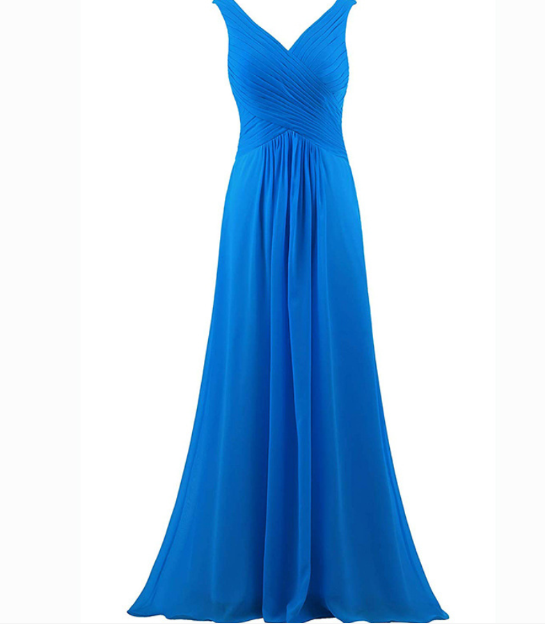 Bridesmaid Dresses Wedding Large Size V-neck Sleeveless Long Chiffon Seaside Holiday Beach Dress Women