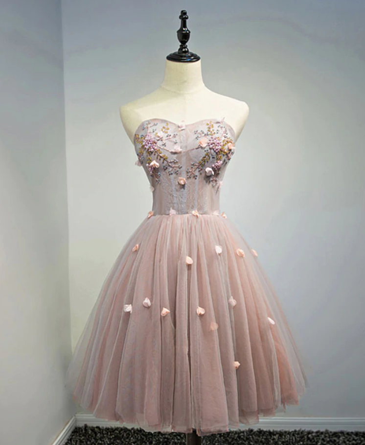Homecoming Dresses,sweetheart Neck Tulle Short Prom Dress, Homecoming Dress