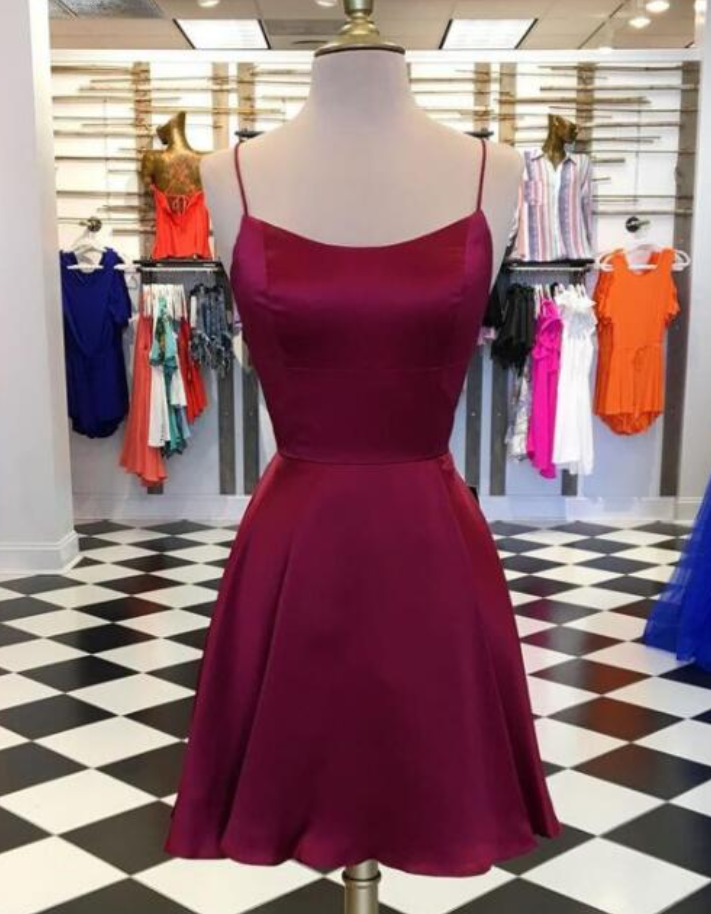 sachin and babi light blue dress Custom Made A Line V Neck Short Tulle Prom Dresses, Short Bridesmaid D –  morievent main image 1