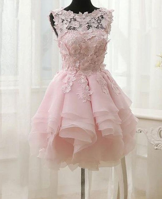 Lace Short Prom Dress,cute Homecoming Dress