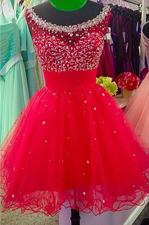 Tulle Homecoming Dresses ,boat Neck Open Back Short Prom Dresses Homecoming Dress, Short Prom Gowns Cocktail Dresses