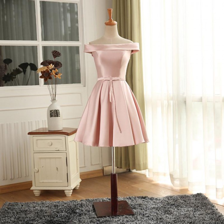 chinese dress ladies A-Line Off Shoulder Sleeveless Chiffon Asymmetrical Homecoming Dress, Pleated Split main image 0