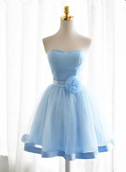 Tulle Sweetheart With Bow Cute Party Dress,short Homecoming Dress Prom Dress