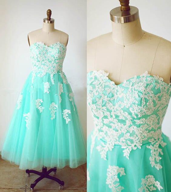 Sweetheart Short Tulle Lace Prom Dresses Gowns , Homecoming Graduation Cocktail Party Dresses, Holiday Dresses