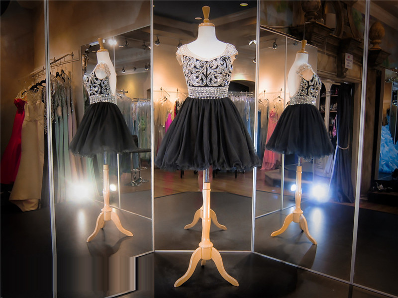 Black Prom Dress,sweetheart Short Prom Dress, Sparkle Homecoming Dresss