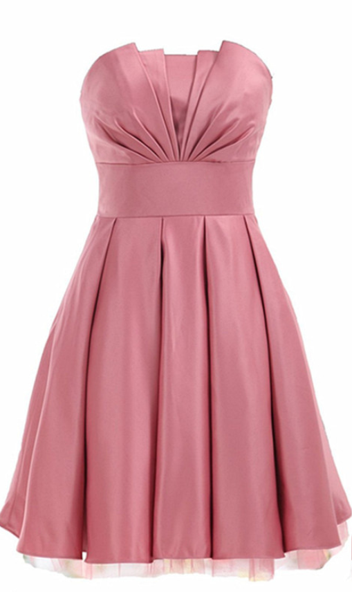 Satin Prom Dress,pink Prom Dresses,short Prom Dresses,sexy Cocktail Dresses