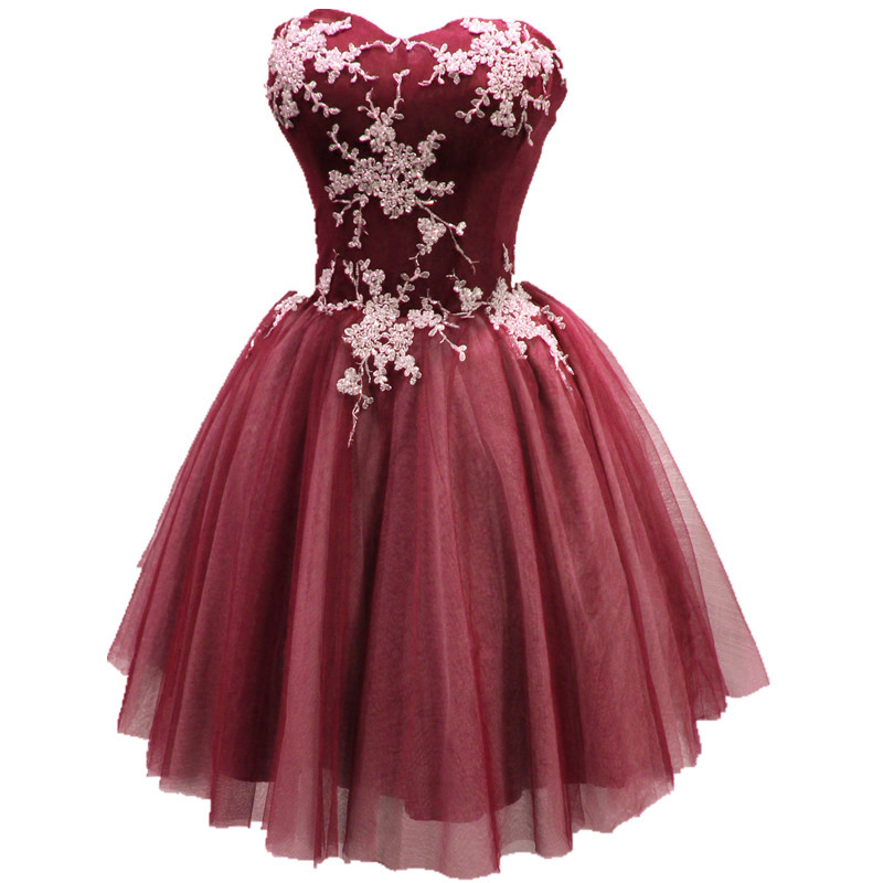 open lace back dress Free shipping YiiYa 2016 Red White Boat Neck Wedding Dresses Princess –  Elleseal