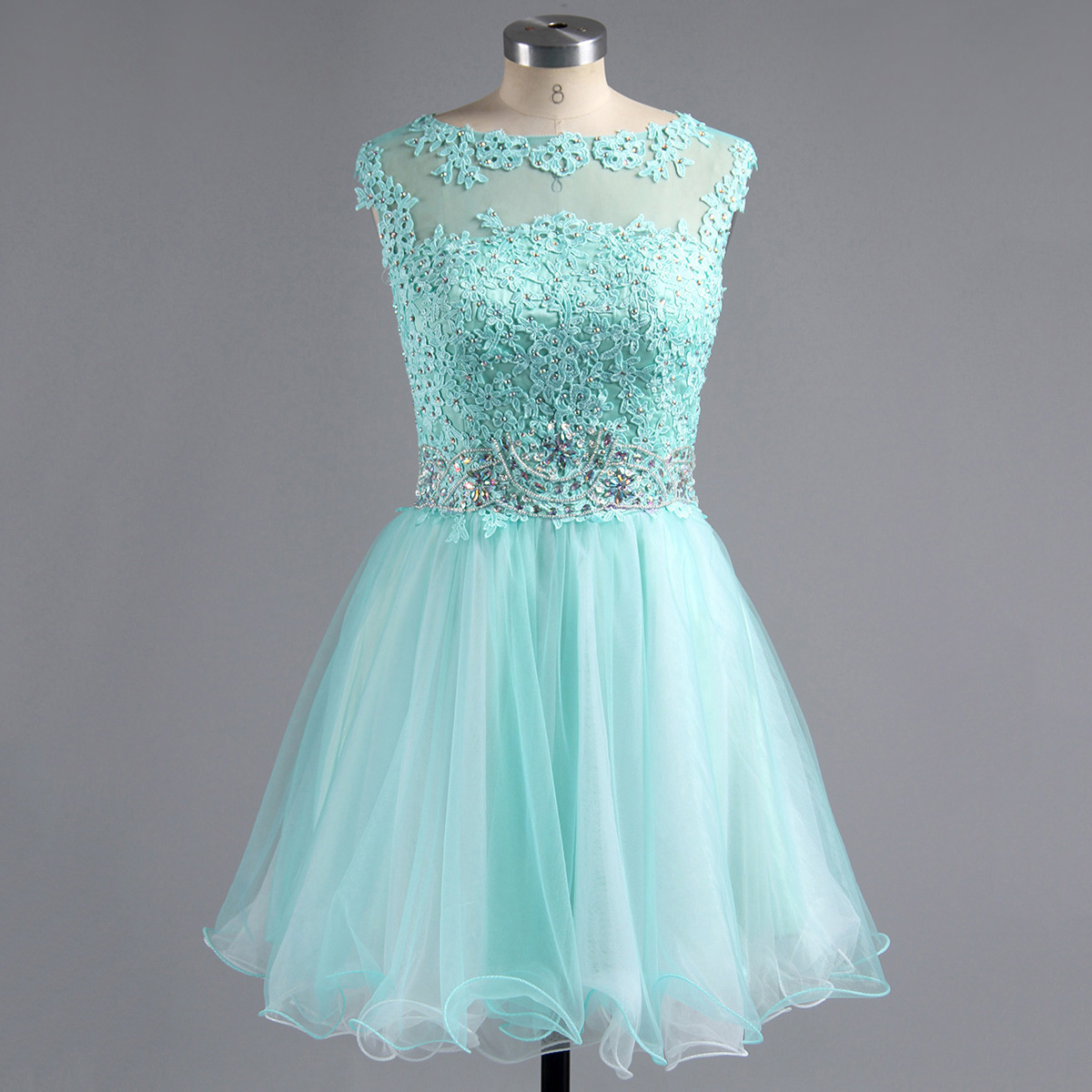 Short Aqua Prom Dresses