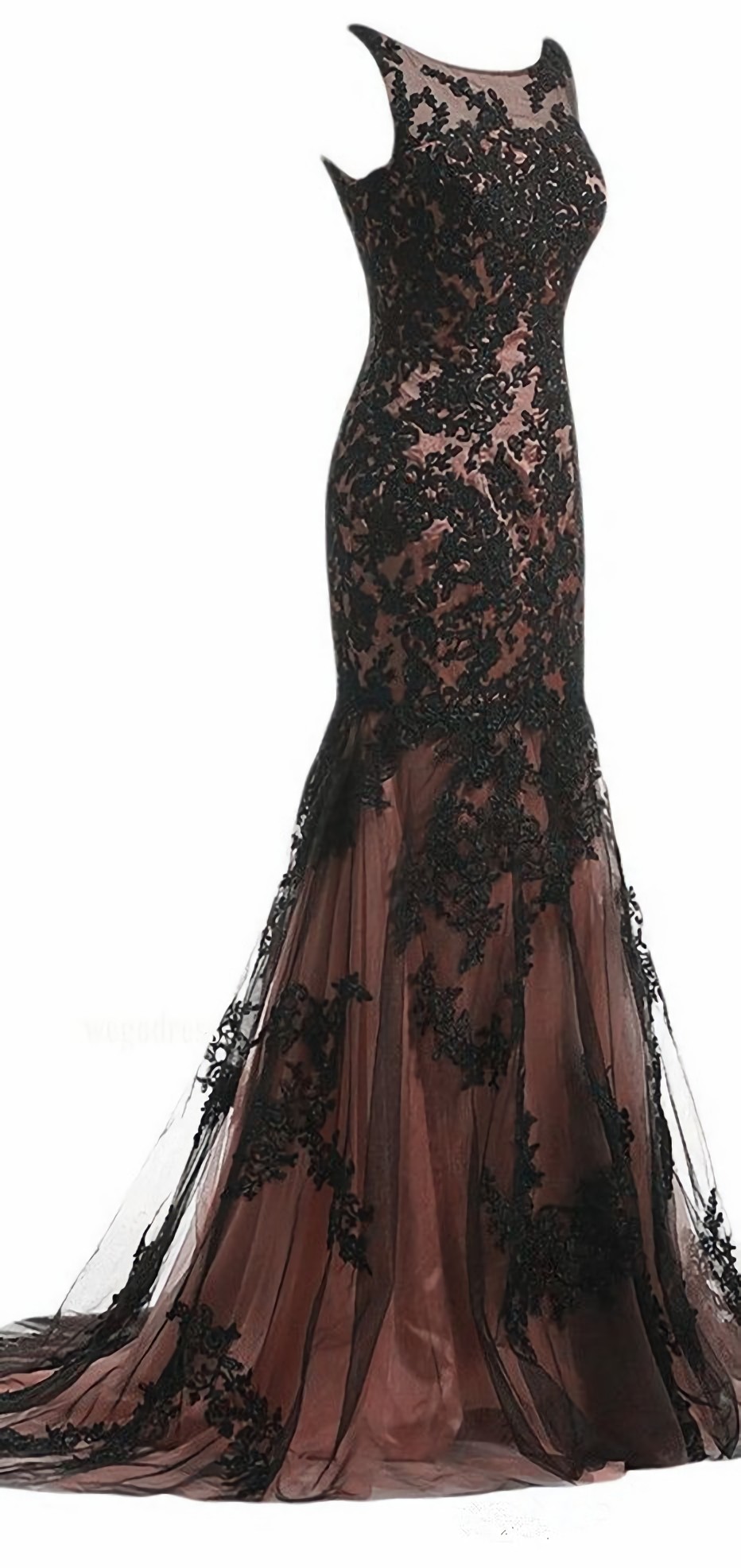Retro Tulle Long Prom Dress Mermaid Formal Evening Dress main image 1