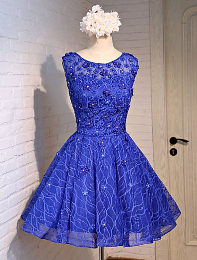Homecoming Dresses,sunshine Youth Short Dress Lace Fine Applique Homecoming Dresses