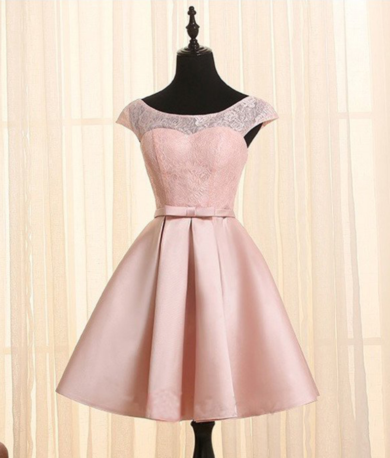 Homecoming Dresses,pink Lace Short Cocktail Dresses Sweetheart Cute Gift Party Short Dresses