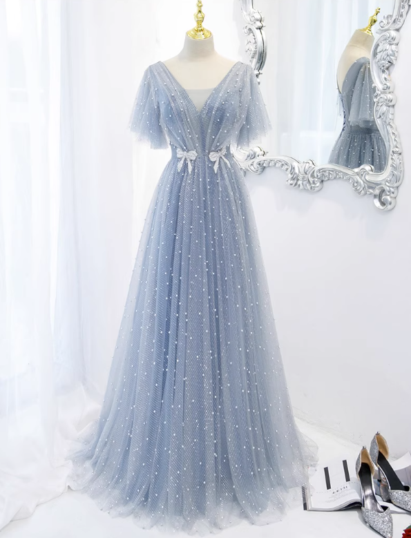 Prom Dresses,high-end Banquet Evening Dress V-neck Fairy Light Luxury Saree
