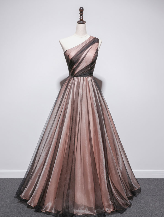 Prom Dresses, Noble And Elegant Temperament Long Black Puffy Dresses Banquet Annual Evening Gowns