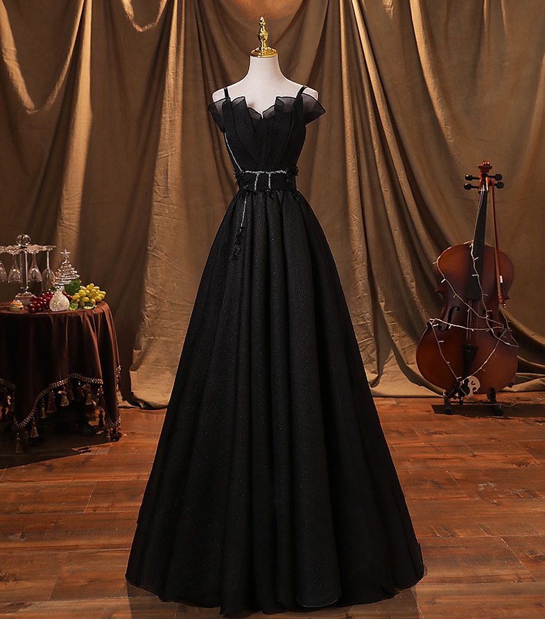 Prom Dresses, Black Waisted Yearly Meeting Temperament Hosting Small Gowns Party Dresses