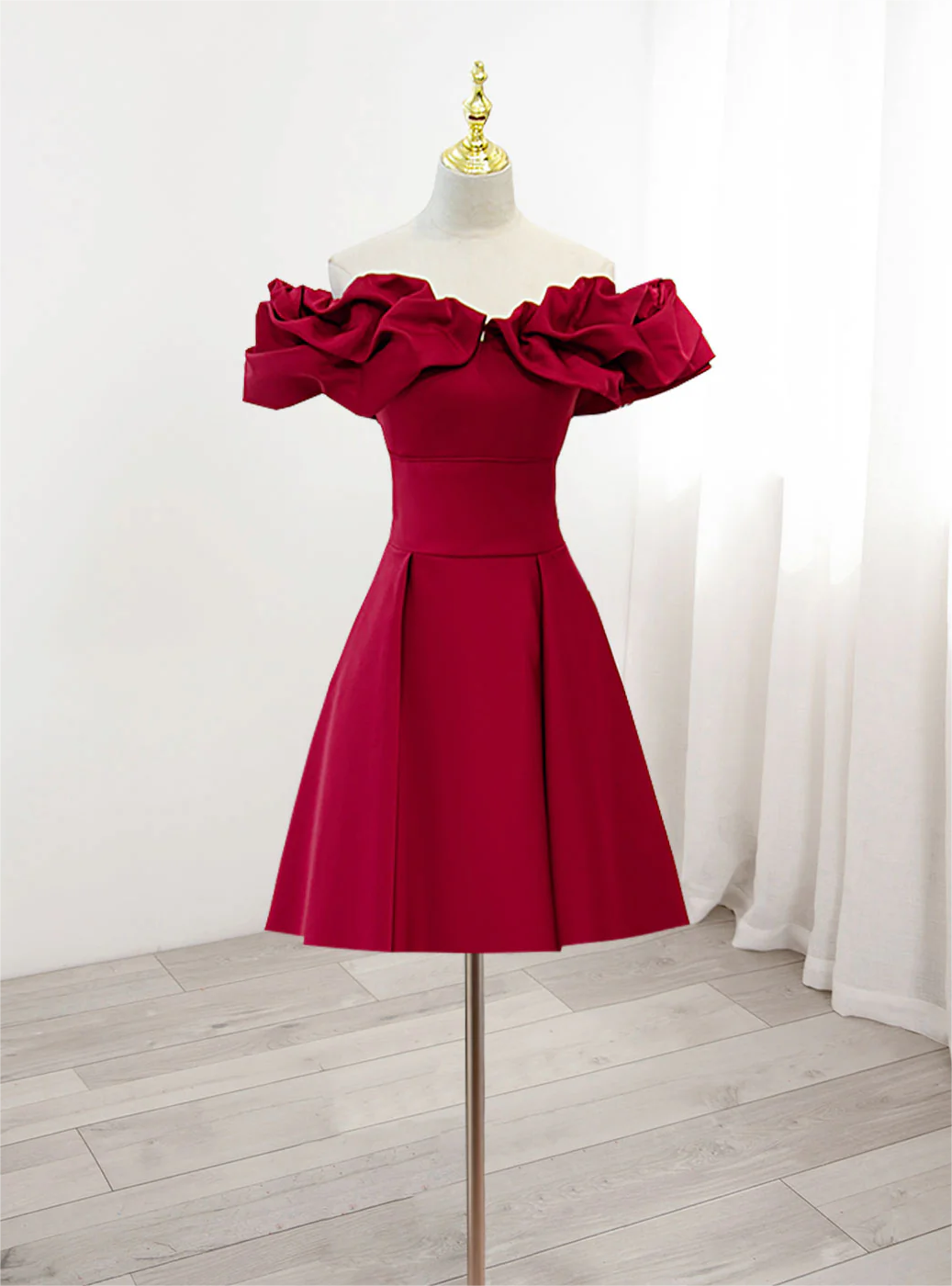 Burgundy Bodycon Homecoming Dress Short Prom Dress main image 0