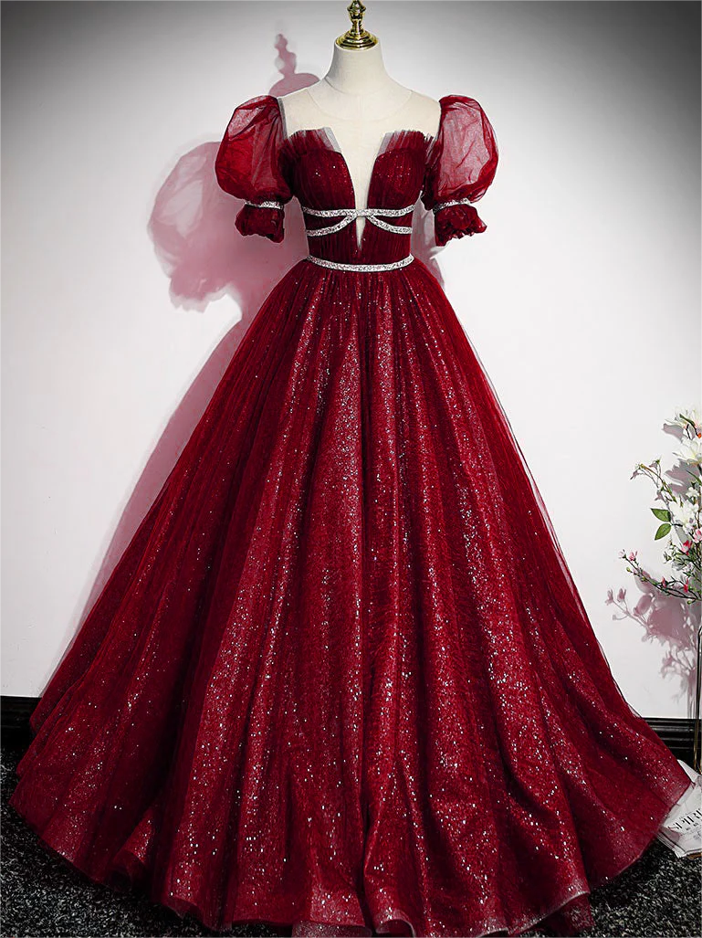 burgundy prom dresses uk Special Occasion Dress in Burgundy Tutu Inspired – Lisa Ann's Creations main image 0