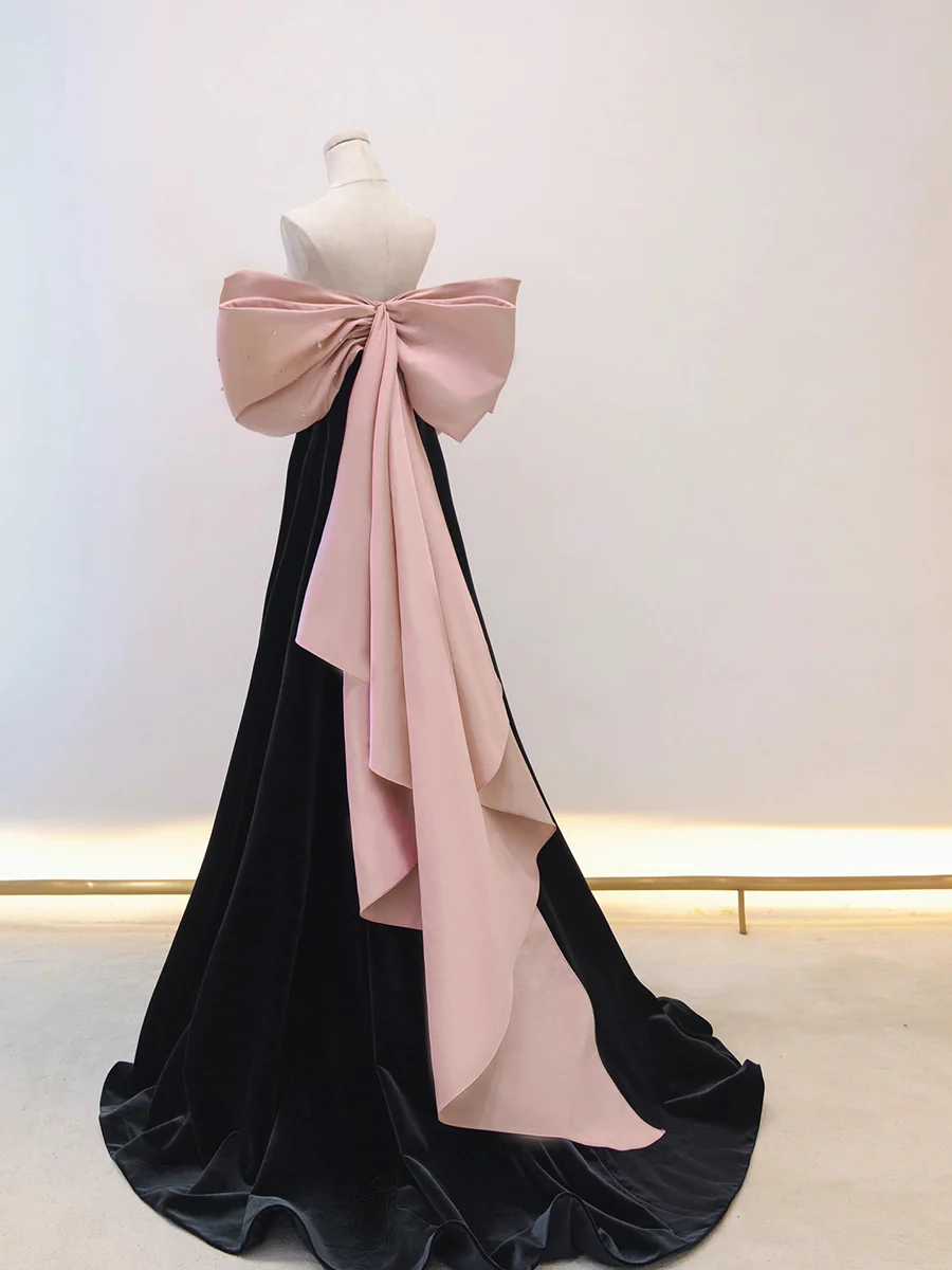 blackpink formal dress PS22538 BLACK PINK GOLD