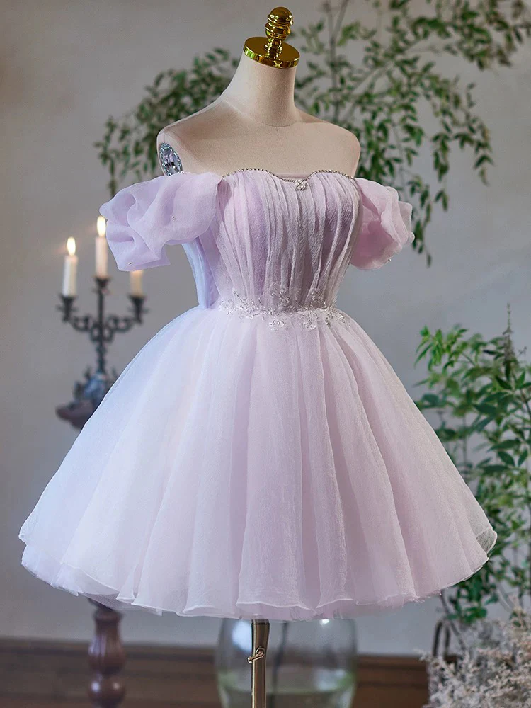 Purple Lace Homecoming Dress New Arrival Party Dress c2599 main image 0