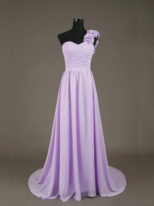 Custom Long Floor Length Chiffon Sweetheart Prom Gown ,2016 Prom Dresses ,purple Bridesmaid Dresses, Cute Formal Dresses ,eveening Dresses