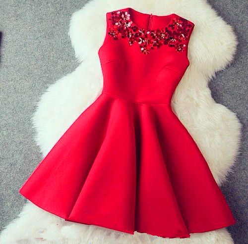 Red Homecoming Dress ,short Homecoming Dresses, Satin Homecoming Gowns,sweet 16 Dress, Red Beading Homecoming Dresses, Casual Party Dress