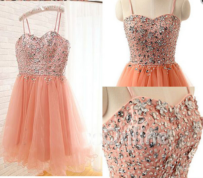 Sweetheart Beading Dress ,short Homecoming Dress ,tulle Party Dress, For Women