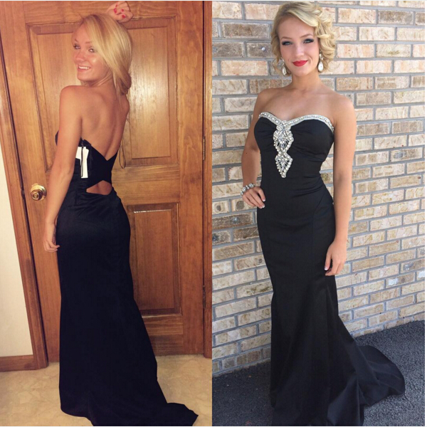 Black Prom Dresses Satinprom Dress Sexy Prom Dress Mermaid Prom Dresses  2016 Formal Gown Beading | Free Hot Nude Porn Pic Gallery