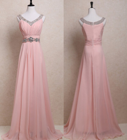 blush pink formal gown