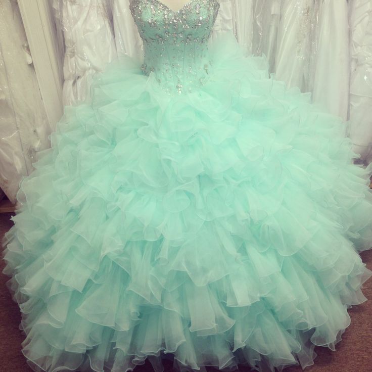 Mint Green Prom Dress,ball Gown Prom Dress,princess Prom Gown,beaded Prom Dresses,sexy Evening Gowns, Fashion Evening Gown,sexy Beaded Graduation