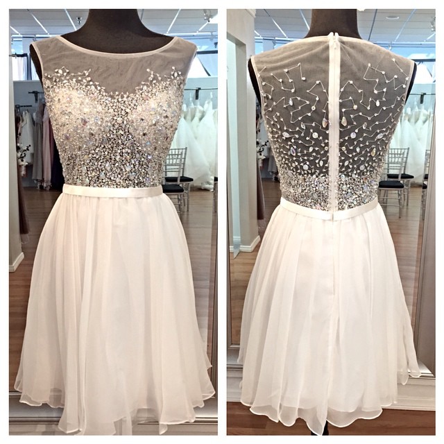 Homecoming Dresses, Sexy White Homecoming Dress, See Through Homecoming Dress, Short Homecoming Dresses, 2016 Homecoming Dress, Short Prom