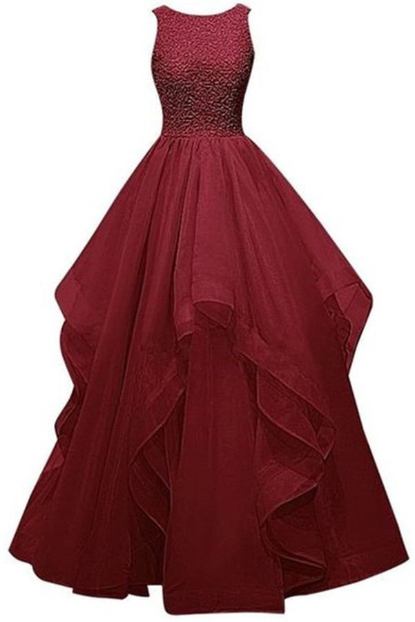  Real Charming Long Burgundy Prom Dresses,Ball Gown Beading Prom Gowns,Sparkly Prom Dress For Girls