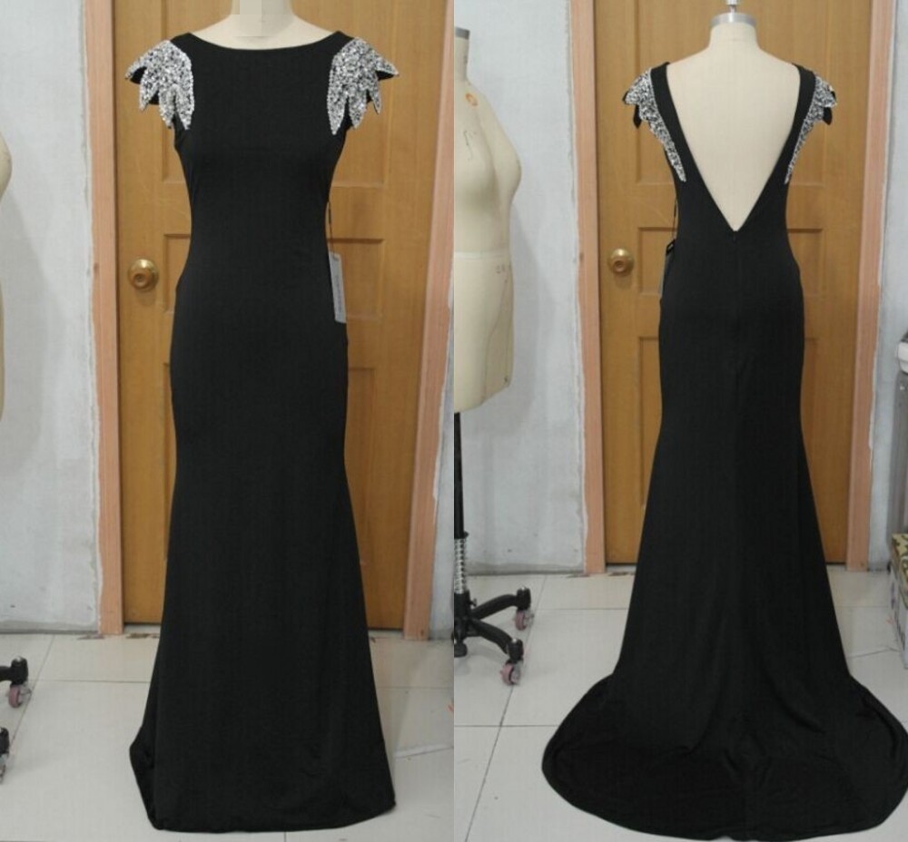 Black Evening Formal Dress,backless Mermaid Evening Gown,v Neck Back Prom Dress,long Prom Dresses