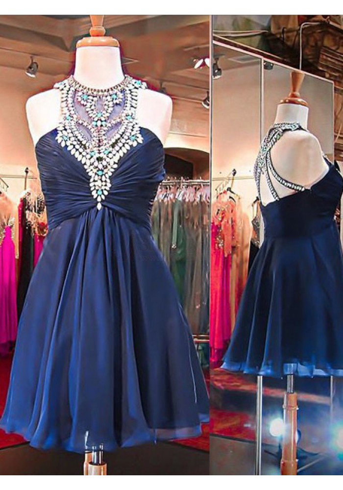 Navy Blue Homecoming Dress,cute Prom Dress,short Prom Dresses