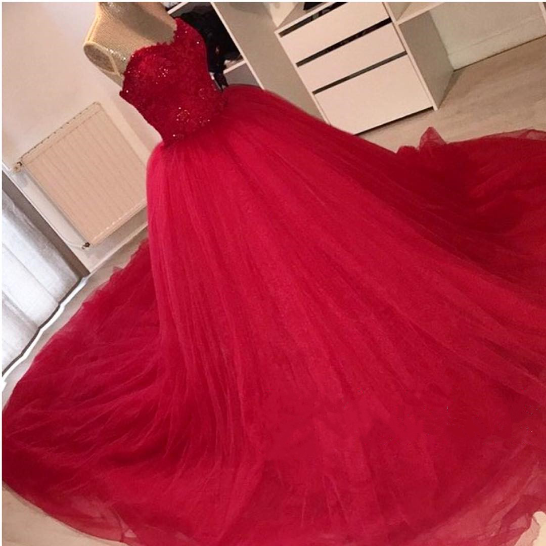 Evening Dresses, Prom Dresses,party Dresses, Prom Dress,modest Prom Dress,sparkly Red Prom Dress,ball Gowns Quinceanera Dress,red Prom