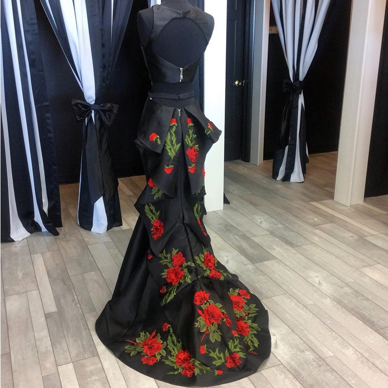 Evening Dresses, Prom Dresses,party Dresses, Prom Dress,modest Prom Dress,black Evening Dress,mermaid Prom Dresses,two Piece Prom