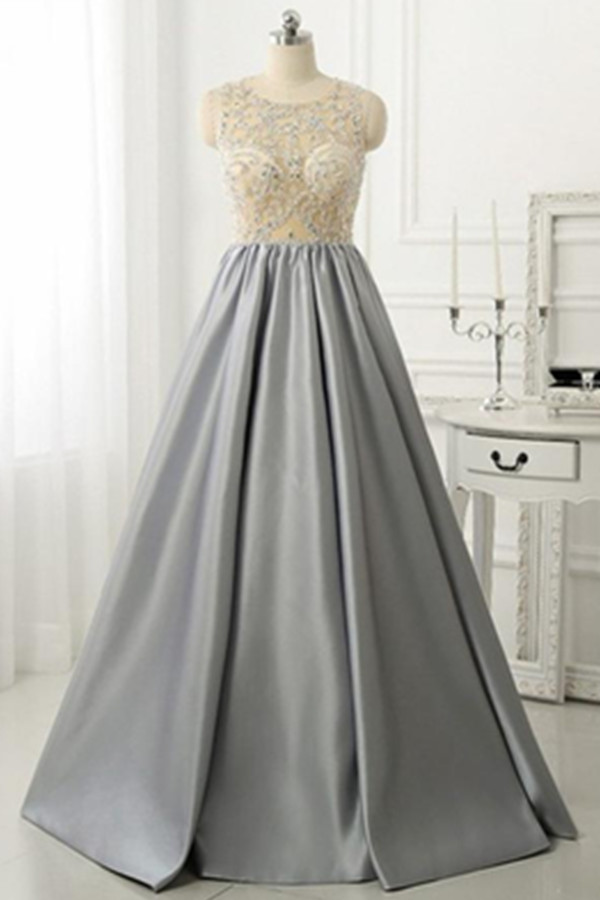 silver grey party dresses