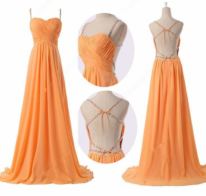 cute orange prom dresses