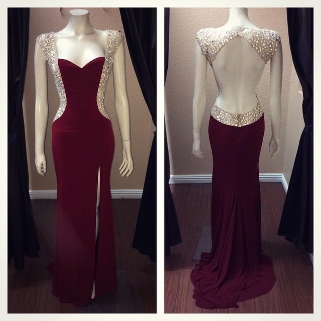 Evening Dresses, Prom Dresses,party Dresses,burgundy Prom Dresses,wine Red Evening Gowns,sexy Formal Dresses,burgundy Prom Dresses, Fashion